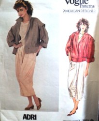 2953 Vogue ADRI BLOUSON YOKE BAND JACKET, LONG CROP PANTS PATTERN 10